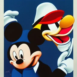 Mickey Mouse and Donald Duck by Magritte