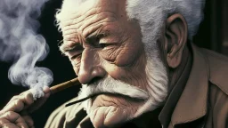 Old man smoking