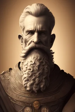 Distinguished figure with sharp, intelligent eyes and a neatly trimmed beard. They wear an elegant robe adorned with symbols of productivity and discipline, and their posture exudes confidence and wisdom.