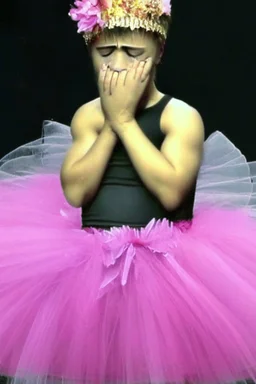 justin bieber crying and wearing a tutu