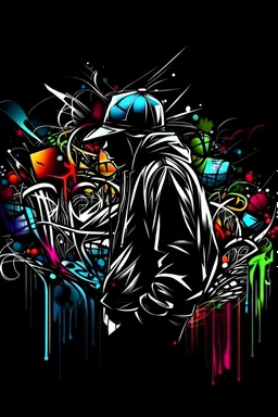 make me an img that have black backgrawnd and have programing backgrownd all in graffti style