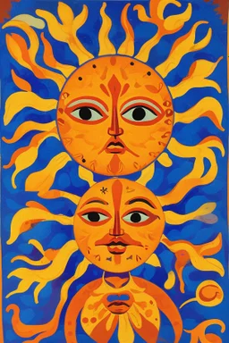 Sun folk art