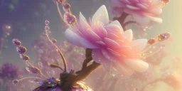 crystal subtle flower in a galactic ambiance beautiful fairy, transparent, delicate colors, in the foreground, full of details, smooth，soft light atmosphere, light effect，vaporwave colorful, concept art, smooth, extremely sharp detail, finely tuned detail, ultra high definition, 8 k, unreal engine 5, ultra sharp focus