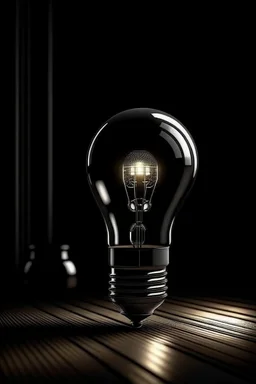 LED light bulb photos dark interior realistic