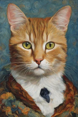 Portrait of Cat by Van Goh