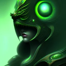 green eye in darkness, fantasy style