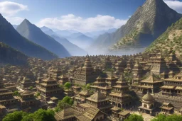 A massive tribal city high in the mountains