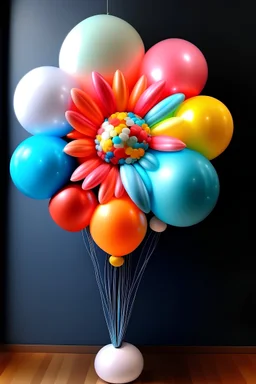 Ballon 3D with flower