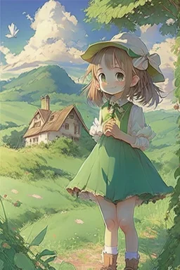 Once upon a time, in a small village nestled between rolling hills and lush green fields, there lived a curious teeneage girl named Lily. She was an imaginative child with an insatiable desire for adventure.anime niji studio ginli