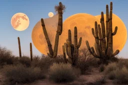 twin moon in desert paradise