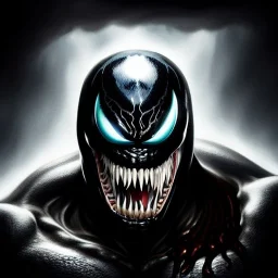 ultra detailed fullbody portrait of Venom, extremely detailed digital painting, intrincate, extremely detailed face,crystal clear Big Glowing eyes, mystical colors , perfectly centered image, perfect composition, rim light, beautiful lighting, 8k, stunning scene, raytracing, in the style of robert e howard and pablo oliveira and Ken Kelley and Ohrai Noriyoshi and Simon Bisley