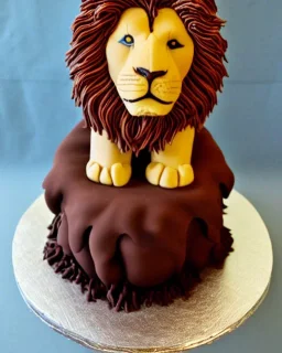 Lion aslan model made of Chocolate cake