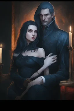 Strahd Von Zarovich and his wife Selene