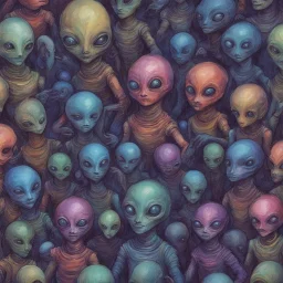 Imagine an alien from another galaxy, which (((does not have a big head))), (((does not have big eyes))), which is another race similar to humans, but with a special distinctive detail. With clothes, colorful