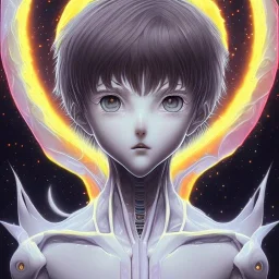 pentacle HUMAN FACE 1.618" MANGA EVANGELION "MATRIX AKIRA" @!1 @!2 @!3 MOON NIGHT SKY WOMAN SMALL VAMPIRE (#@#) 3D BLUE YELLOW BIG EYES (A3)(B2)(C1) SUPER GOOD FULL--LOOK