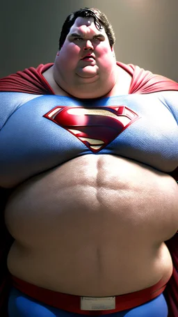 fat superman, ultra realistic, 4k, ultra detail