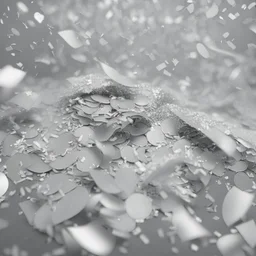 a photograph of silver confetti