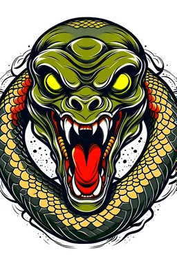 angry snake vector