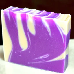 Lavender goat milk soap abstract on space