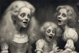 The sisters' laughter was shrill, harsh, mocking, it seemed capable of extinguishing any spark of hope if the witches could find it in the dark and lonely heart of the Monster. Lucinda, as usual, spoke first. The monster, as if hypnotized, did not take his eyes off her face. The witch resembled a strange animated doll with a porcelain face and a shabby dress. Lucinda's voice was even more terrifying—mechanical, monotonous, devoid of intonation.