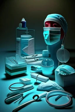 Specialty, nurse, job, medical equipment, lighting, needle, plaster, bandages, mask