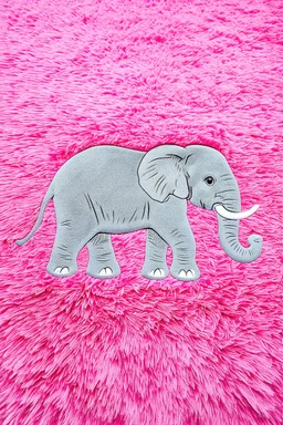 Moquette rose épaisse, elephant
