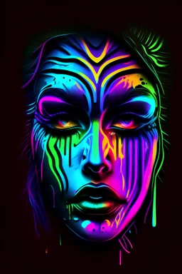neon Face painting logo