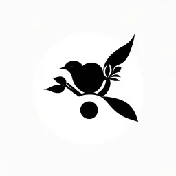 minimal bauhaus logo flower birdblack and white dinamic dribbble behance award winning