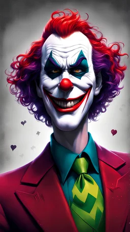 joker red, card, pixar