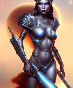 Sexy alien princess warrior full image