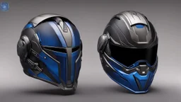 Helmet Class, model China custom, black and blue color, solo leveling shadow drawing style, intricate details, highly detailed, high details, detailed portrait, masterpiece,ultra detailed, ultra quality