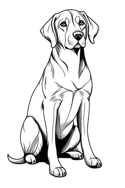 simple outlines art, bold outlines, clean and clear outlines, no tones color, no color, no detailed art, art full view, full body, wide angle, white background, a cute doggy