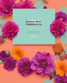 flowers delivery website landing page design with a burst of colors and hyper details, sharp background, --a:2