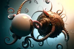 Big White Sphere with Tentacles wrapping Reality