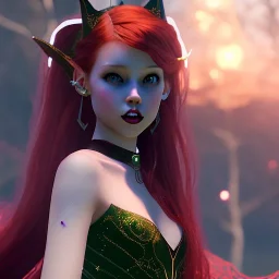 Gorgeous teenage girl with red hair that fades to black who is dressed like a witch casting a spell, green eyes, background is realistic space, goth girl dress, full body portrait, arm colors gradient effect into stars, rendered, unity 3d, unreal engine, dslr, hdr, 4k, edited, photorealistic, normal number of appendages, freckles, artists rendering