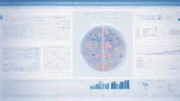 "A high-quality image displays a computer screen showcasing advanced medical charts and data. The image reflects the technology of data analysis and artificial intelligence in the field of healthcare, demonstrating the ongoing effort to enhance healthcare by precisely analyzing medical data and making accurate clinical decisions. The image signifies technological progress and continuous improvement in healthcare delivery."