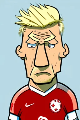 Erling Braut Holland Norwegian football player ,cartoon 2d