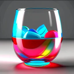 candy glass cup stylized