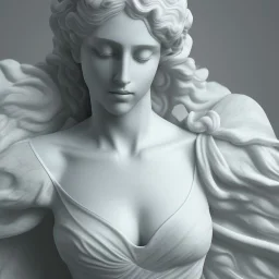 Greek white marble stature, full body, full of details realistic, beautiful girl, hight definition, 8k,breasts