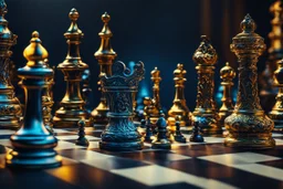 Chess in 8k live action artstyle, close picture, neon effect, intricate details, highly detailed, high details, detailed portrait, masterpiece,ultra detailed, ultra quality