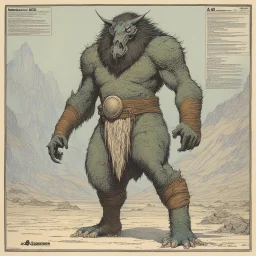 ConceptSheet: AD&D monster nycadaemon, with statistics [by Moebius]