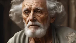 Elderly tramp, showing his head and upper body, perfect sparkling eyes, perfect anatomy, exquisite composition, beautiful detailed intricate detailed octane render, 8k artistic photography, photorealistic, soft natural volumetric cinematic perfect light, chiaroscuro, award-winning photograph, masterpiece, raphael, caravaggio, bouguereau