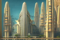 Grand scale Indian city, modern futuristic, inspired by hindu Architecture, show skyline, entire city, modernized glass structures with hint of hindu Architecture desgins. Glass buildings