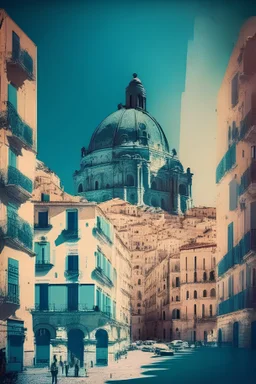 show me the city of Marseille, France in the style of Slim Aaron photograph