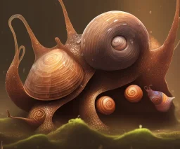 pond snail, highly detailed, digital art, sharp focus, trending on art station, illustration