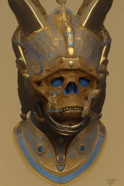 Anunnaki black male African Egyptian alien, cracks in the voodoo head, wicked, eyes, crown, Elephant, 8k, finely detailed, photo realistic, tiger turquoise skull head gold dragon space alien snow skeleton gold olmec silver crown silver eyes