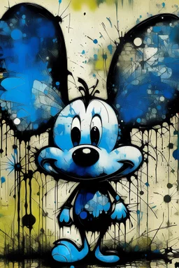 capa de album traços de deswnho do mickey borboleta azul