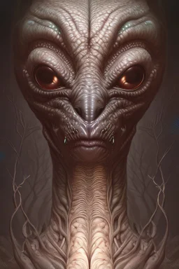 Alien tree creature,soft round eyes, 8k resolution, cinematic smooth, intricate details, vibrant colors, realistic details, masterpiece, oil on canvas, smokey background