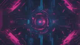 Blended colorful dark pink and blue cyberpunk theme geadient abstract background 16:9 proportion