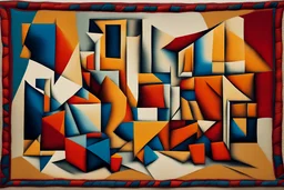 målning kubism en liten spansk tufting tapestry